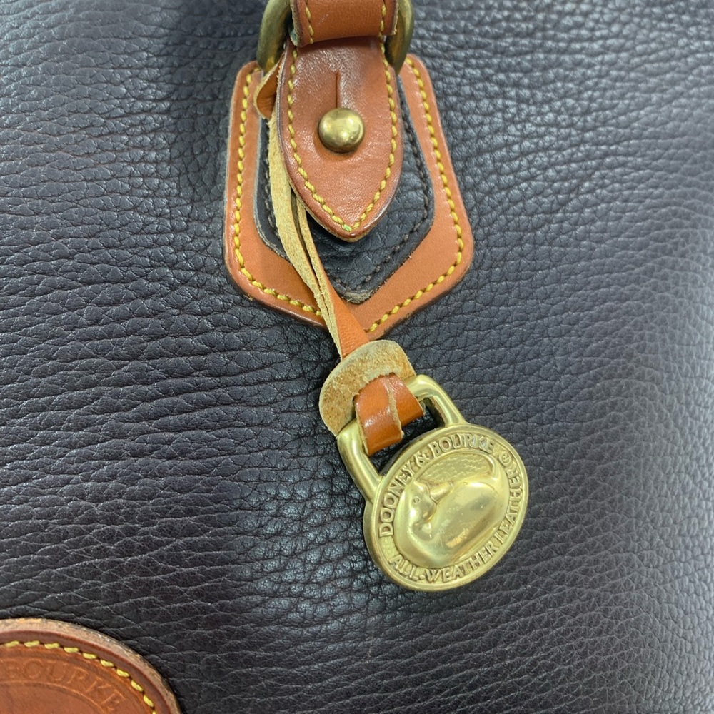 Vintage DOONEY & BOURKE brown pebbled leather tote shopper bag All Weather - Picture 13 of 16